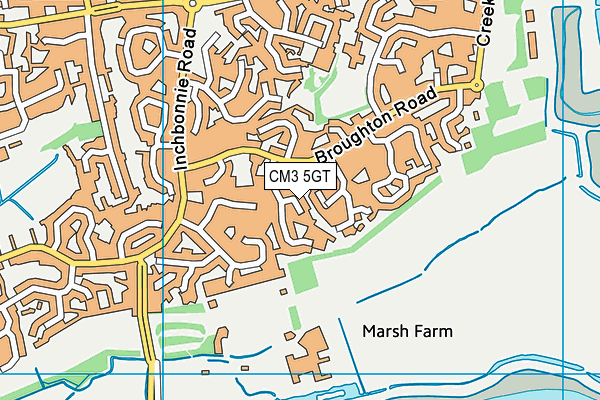 CM3 5GT map - OS VectorMap District (Ordnance Survey)
