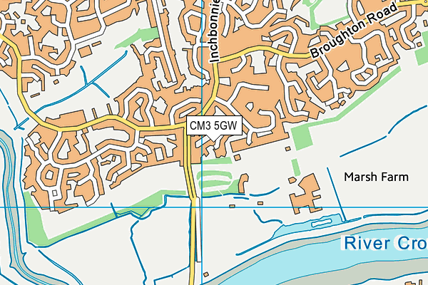 CM3 5GW map - OS VectorMap District (Ordnance Survey)