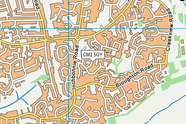 CM3 5GY map - OS VectorMap District (Ordnance Survey)