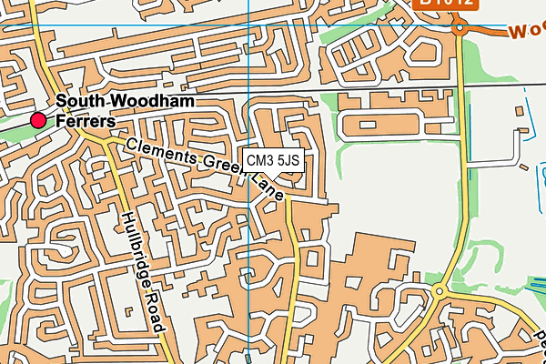 CM3 5JS map - OS VectorMap District (Ordnance Survey)