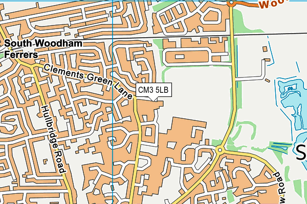 CM3 5LB map - OS VectorMap District (Ordnance Survey)