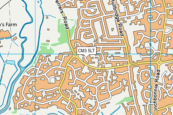 CM3 5LT map - OS VectorMap District (Ordnance Survey)