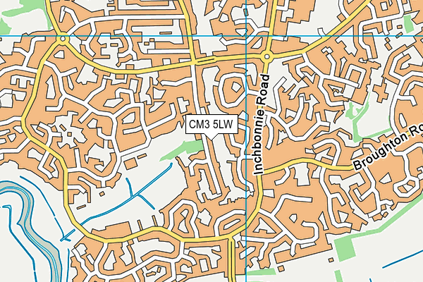 CM3 5LW map - OS VectorMap District (Ordnance Survey)