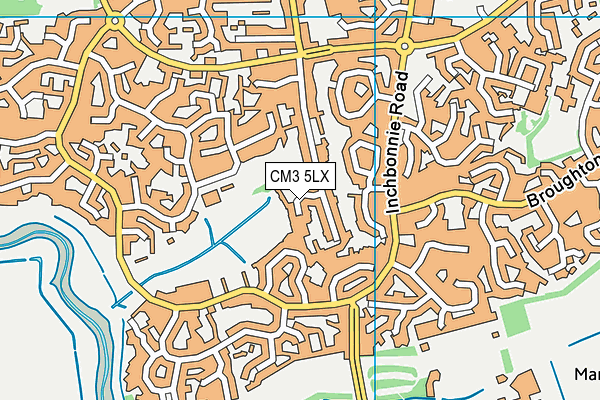 CM3 5LX map - OS VectorMap District (Ordnance Survey)
