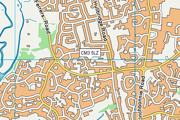 CM3 5LZ map - OS VectorMap District (Ordnance Survey)