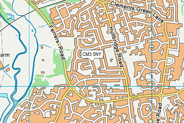 CM3 5NY map - OS VectorMap District (Ordnance Survey)