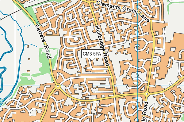 CM3 5PA map - OS VectorMap District (Ordnance Survey)