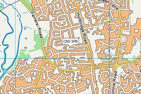 CM3 5PB map - OS VectorMap District (Ordnance Survey)