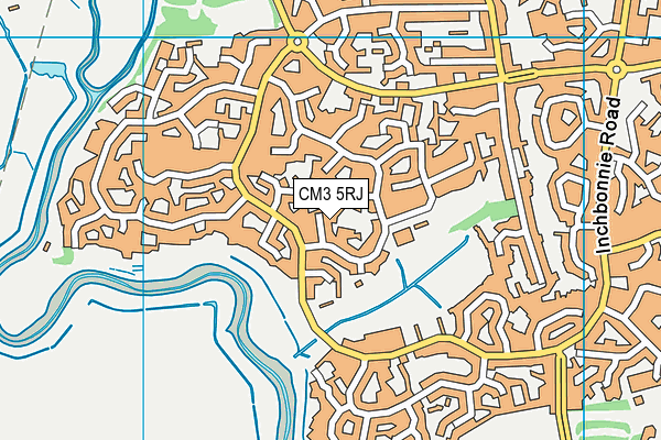 CM3 5RJ map - OS VectorMap District (Ordnance Survey)