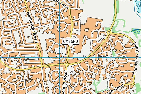 CM3 5RU map - OS VectorMap District (Ordnance Survey)
