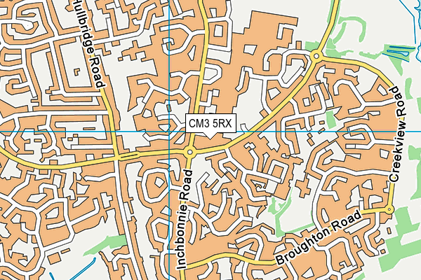 CM3 5RX map - OS VectorMap District (Ordnance Survey)