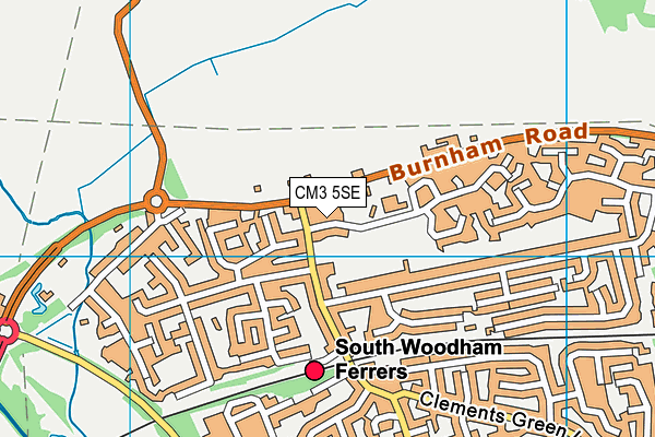 Woodville Primary School map (CM3 5SE) - OS VectorMap District (Ordnance Survey)