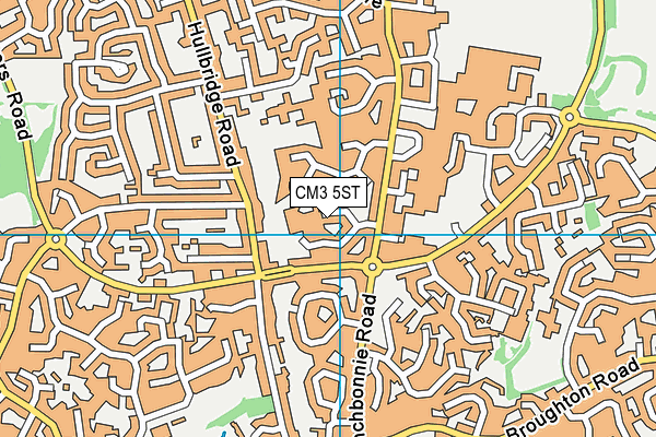 CM3 5ST map - OS VectorMap District (Ordnance Survey)
