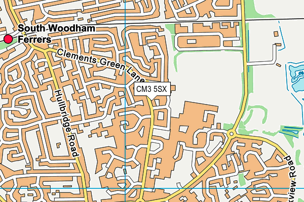 CM3 5SX map - OS VectorMap District (Ordnance Survey)