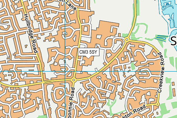 CM3 5SY map - OS VectorMap District (Ordnance Survey)