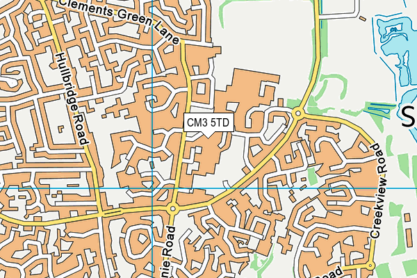 CM3 5TD map - OS VectorMap District (Ordnance Survey)