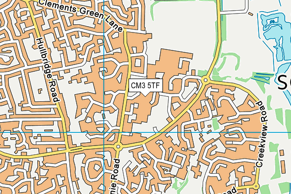 CM3 5TF map - OS VectorMap District (Ordnance Survey)