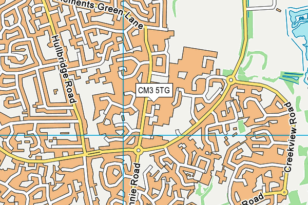 CM3 5TG map - OS VectorMap District (Ordnance Survey)