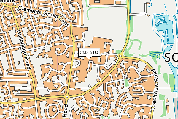 CM3 5TQ map - OS VectorMap District (Ordnance Survey)
