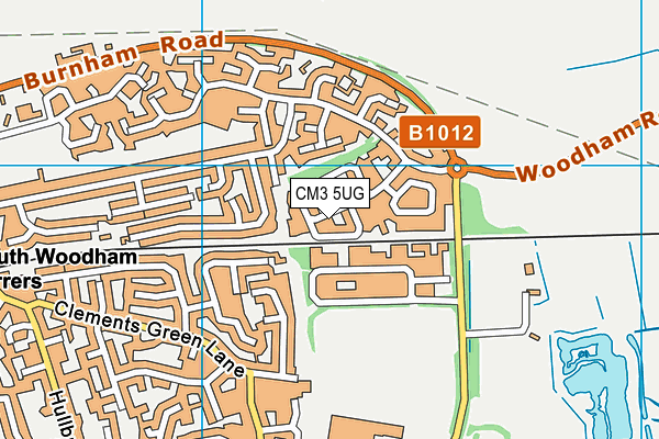 CM3 5UG map - OS VectorMap District (Ordnance Survey)