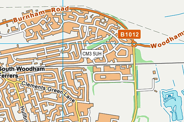 CM3 5UH map - OS VectorMap District (Ordnance Survey)
