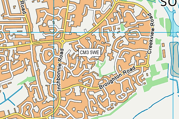 CM3 5WE map - OS VectorMap District (Ordnance Survey)