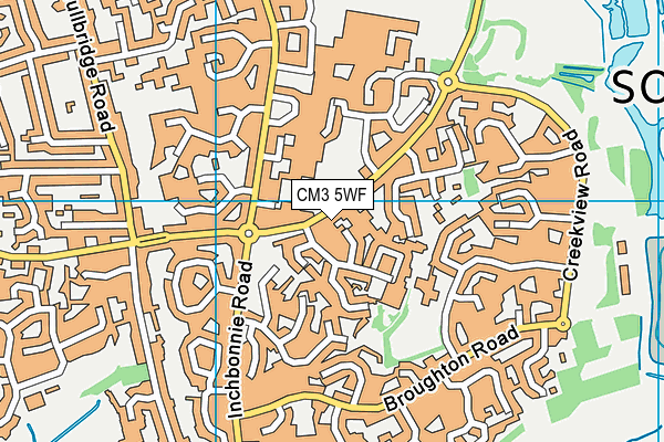 CM3 5WF map - OS VectorMap District (Ordnance Survey)