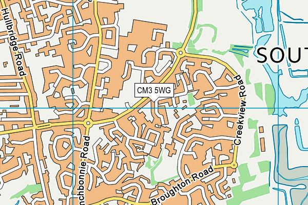 CM3 5WG map - OS VectorMap District (Ordnance Survey)