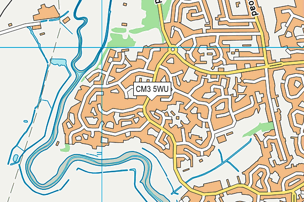 CM3 5WU map - OS VectorMap District (Ordnance Survey)