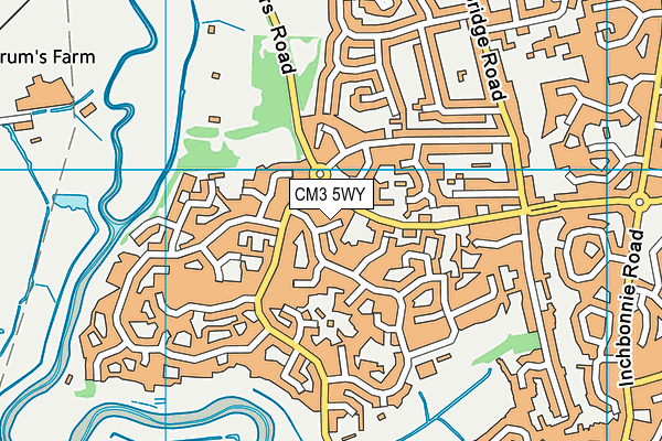 CM3 5WY map - OS VectorMap District (Ordnance Survey)