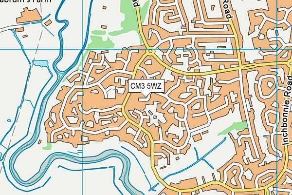 CM3 5WZ map - OS VectorMap District (Ordnance Survey)