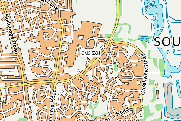 CM3 5XH map - OS VectorMap District (Ordnance Survey)