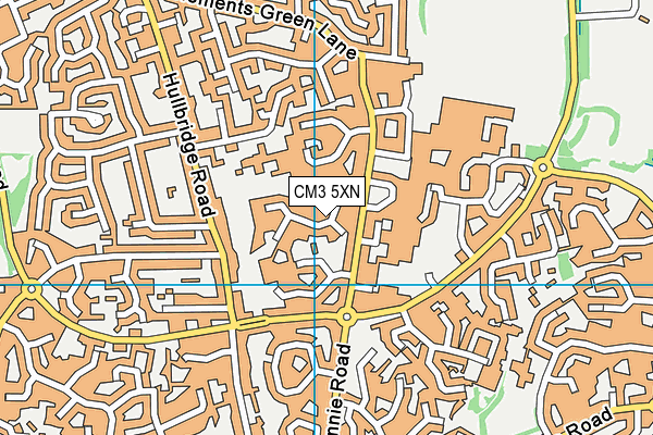 CM3 5XN map - OS VectorMap District (Ordnance Survey)