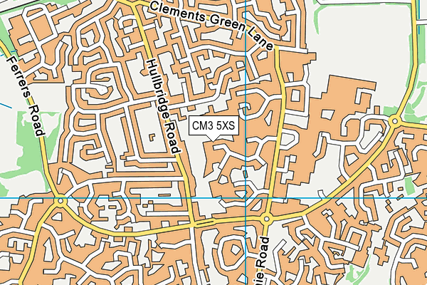 CM3 5XS map - OS VectorMap District (Ordnance Survey)