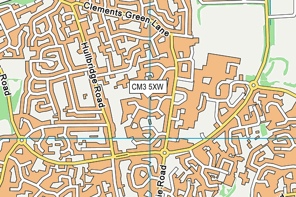CM3 5XW map - OS VectorMap District (Ordnance Survey)