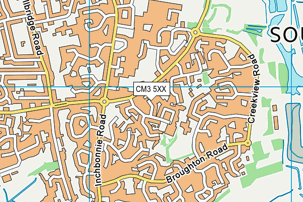 CM3 5XX map - OS VectorMap District (Ordnance Survey)