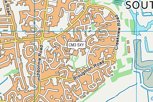 CM3 5XY map - OS VectorMap District (Ordnance Survey)