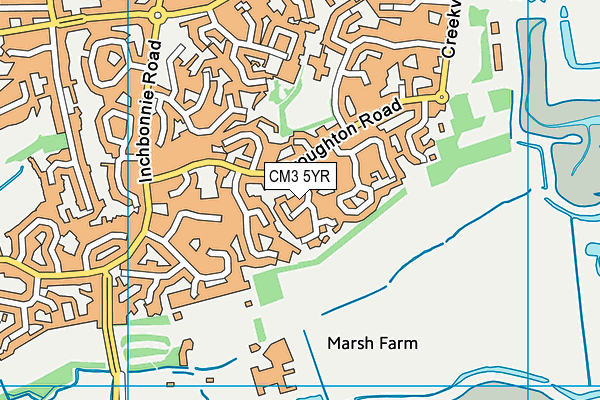 CM3 5YR map - OS VectorMap District (Ordnance Survey)