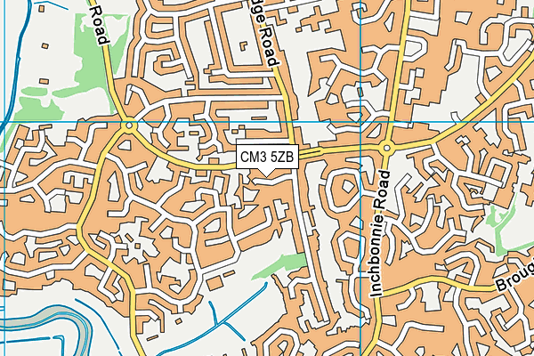CM3 5ZB map - OS VectorMap District (Ordnance Survey)