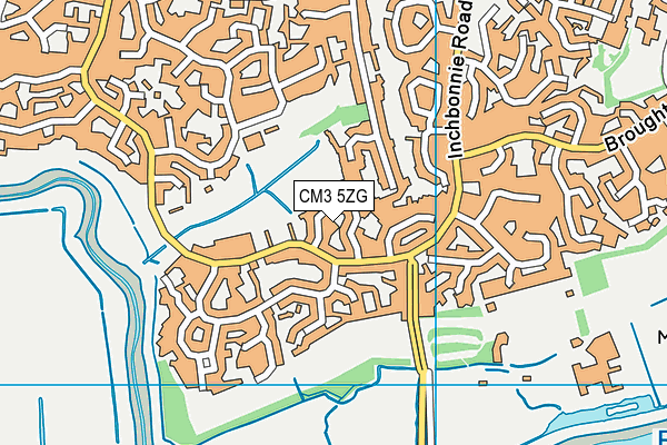 CM3 5ZG map - OS VectorMap District (Ordnance Survey)
