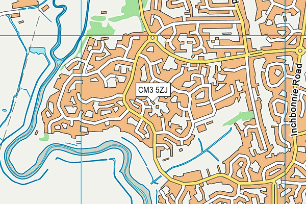 CM3 5ZJ map - OS VectorMap District (Ordnance Survey)