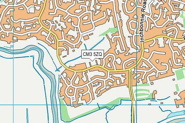 CM3 5ZQ map - OS VectorMap District (Ordnance Survey)
