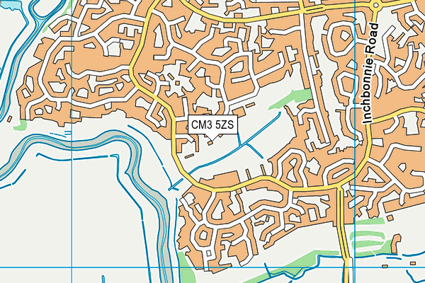 CM3 5ZS map - OS VectorMap District (Ordnance Survey)
