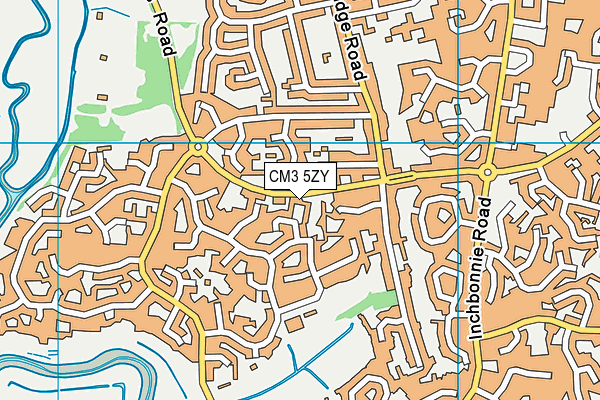 CM3 5ZY map - OS VectorMap District (Ordnance Survey)