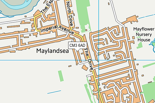 Maylandsea Primary School map (CM3 6AD) - OS VectorMap District (Ordnance Survey)