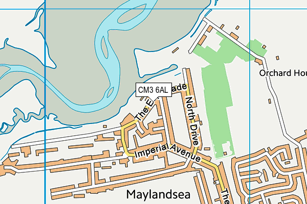 CM3 6AL map - OS VectorMap District (Ordnance Survey)