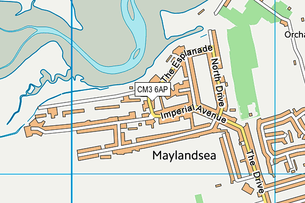 CM3 6AP map - OS VectorMap District (Ordnance Survey)