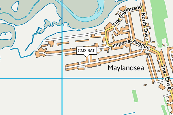 CM3 6AT map - OS VectorMap District (Ordnance Survey)