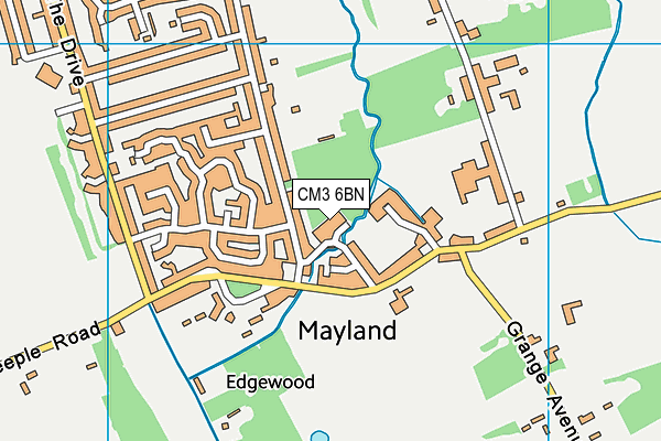 CM3 6BN map - OS VectorMap District (Ordnance Survey)