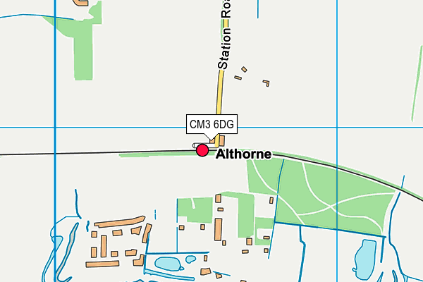 CM3 6DG map - OS VectorMap District (Ordnance Survey)